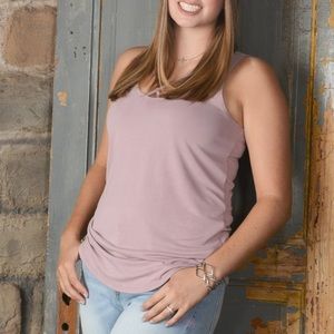 Light pink/purple soft tank